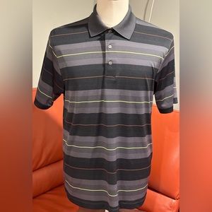 Ben Hogan Performance Gray Black With Red and Yellow  Stripes  Sz L